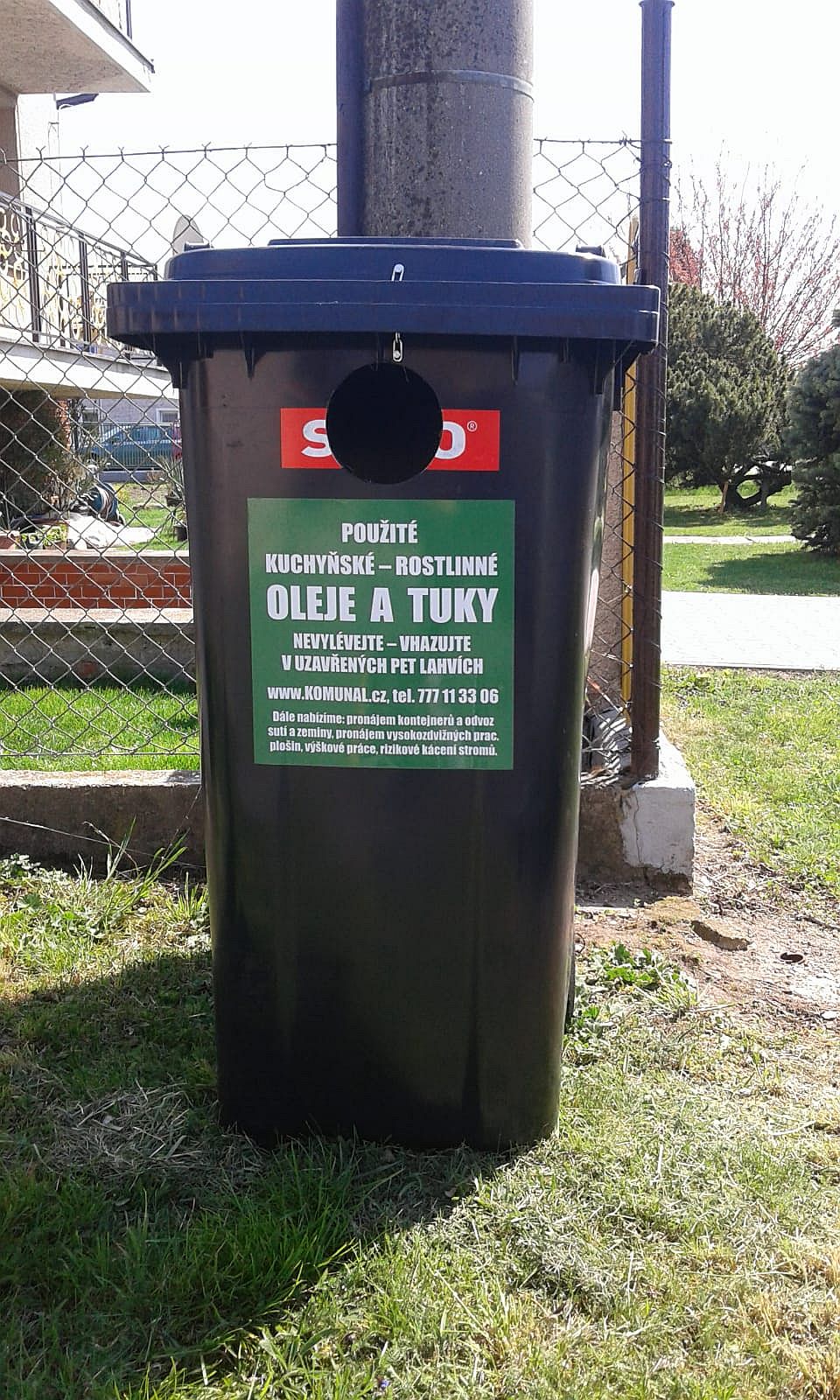 nádoba na použitý olej